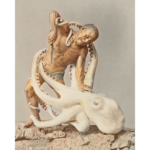Kazumasa, Ogawa 아티스트의 Wood Carving Man and Octopus작품입니다.