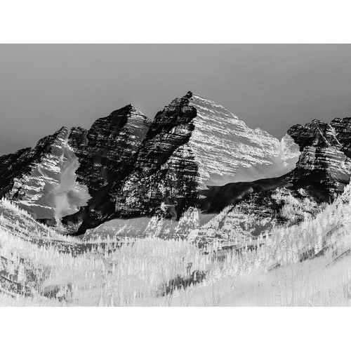 Highsmith, Carol 작가의 The Maroon Bells-Rocky Mountains-Aspen-Colorado-Black And White 작품