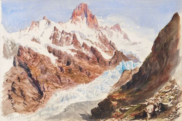 Sargent, John Singer 작가의 Schreckhorn-Eismeer from Splendid Mountain Watercolours Sketchbook 작품