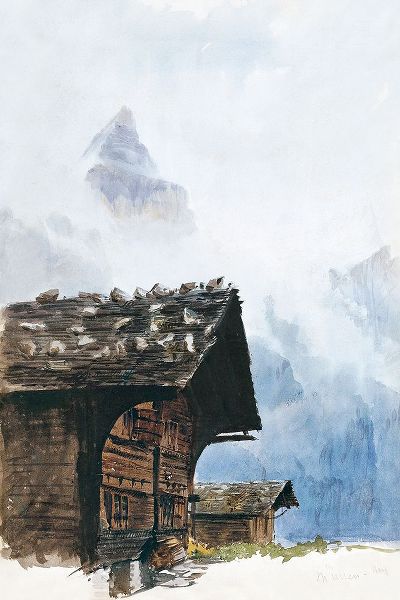 Sargent, John Singer 작가의 Chalets-Murren from Splendid Mountain Watercolours Sketchbook 작품