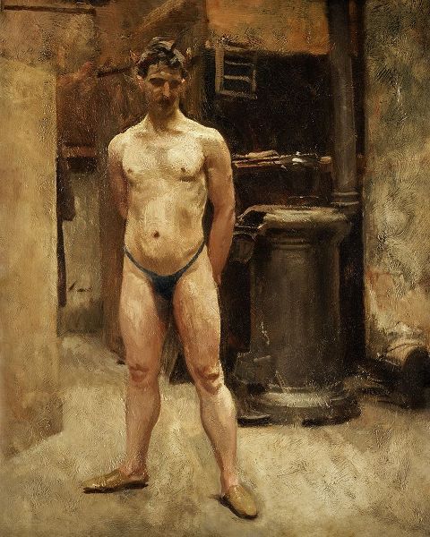 Sargent, John Singer 작가의 A Male Model Standing before a Stove 작품