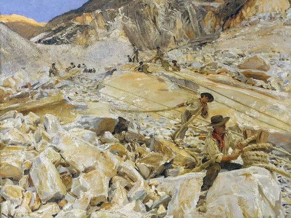 Sargent, John Singer 작가의 Bringing Down Marble from the Quarries to Carrara 작품