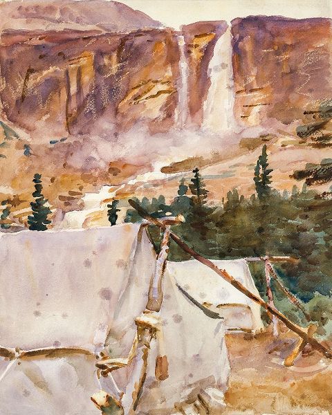 Sargent, John Singer 작가의 Camp and Waterfall 작품
