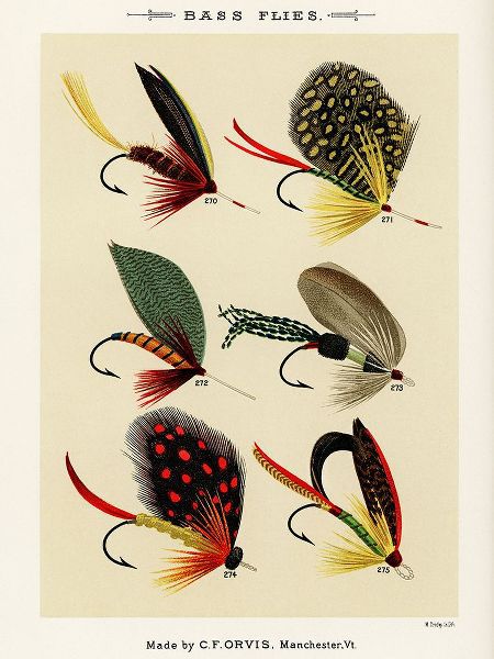 Marbury, Mary Orvis 작가의 Bass Fishing Flies II from Favorite Flies and Their Histories 작품