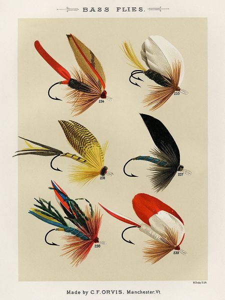 Marbury, Mary Orvis 작가의 Bass Fishing Flies III from Favorite Flies and Their Histories 작품