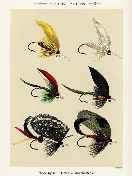 Marbury, Mary Orvis 작가의 Bass Fishing Flies VI from Favorite Flies and Their Histories 작품