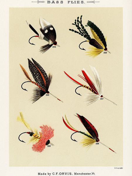 Marbury, Mary Orvis 작가의 Bass Fishing Flies VIII from Favorite Flies and Their Histories 작품