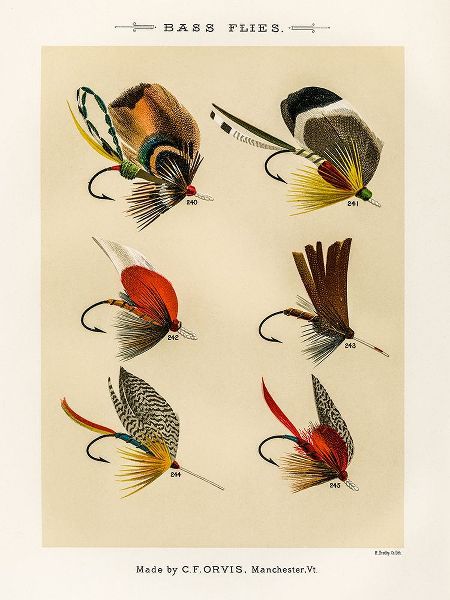 Marbury, Mary Orvis 작가의 Bass Fishing Flies IX from Favorite Flies and Their Histories 작품