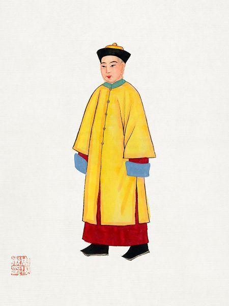 Vintage Chinese Clothing 작가의 Man in yellow priest robe 작품