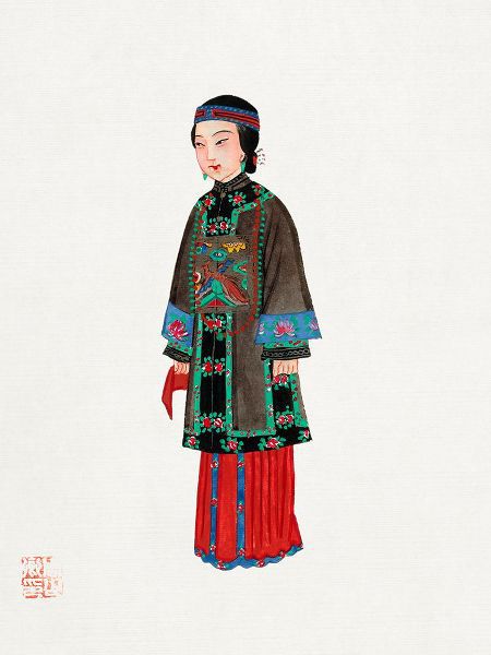 Vintage Chinese Clothing 작가의 Chinese lady in official robe 작품