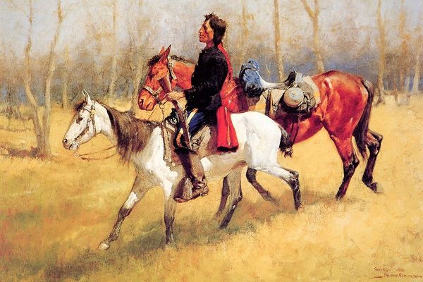 Remington, Frederic 작가의 Indian Scout with Lost Troop Horse 작품