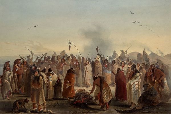 Bodmer, Karl 작가의 Scalp dance of the Minatarres Indians 작품