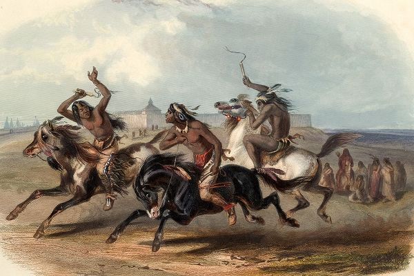 Bodmer, Karl 작가의 Horse racing of the Sioux indians 작품