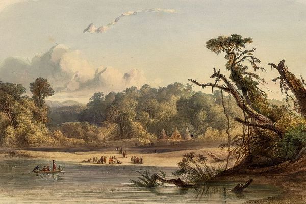 Bodmer, Karl 작가의 Punca Indians encamped on the banks of the Missouri 작품