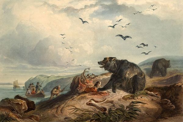 Bodmer, Karl 작가의 Hunting of the Grizzly Bear 작품