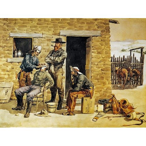 Remington, Frederic 작가의 Sunday Morning Toilet On The Ranch 작품