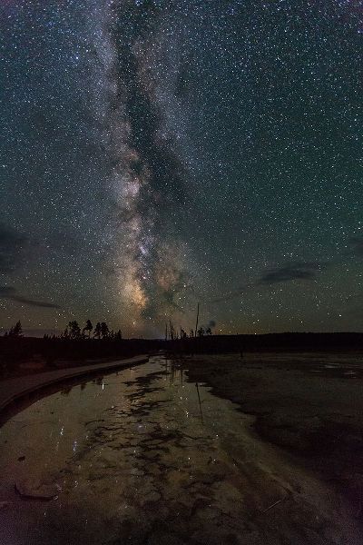 The Yellowstone Collection 작가의 Milky Way at Fountain Paint Pots, Yellowstone National Park 작품