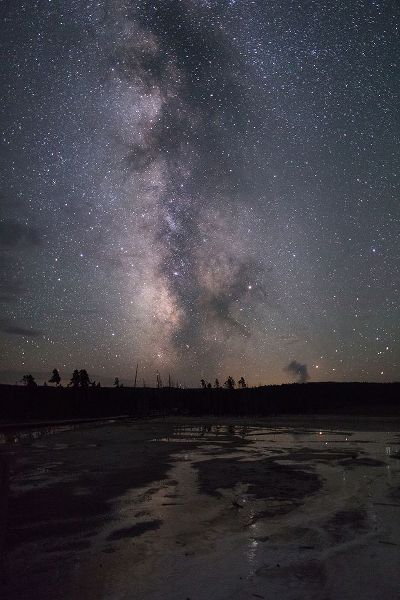 The Yellowstone Collection 작가의 Milky Way over Silex Spring Runoff, Yellowstone National Park 작품