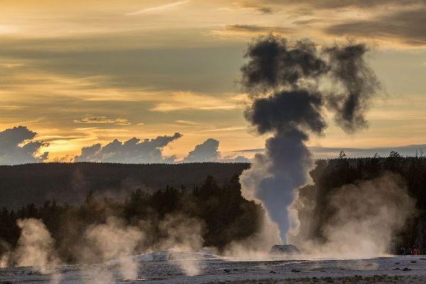 The Yellowstone Collection 작가의 Sunset, Lion Geyser, Yellowstone National Park 작품
