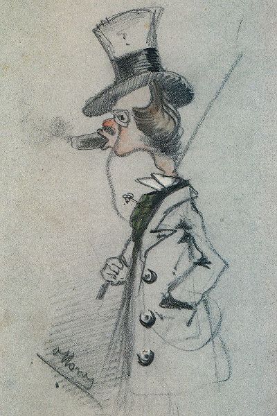Monet, Claude 작가의 Dandy with a cigar 1857 작품