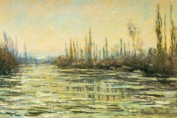 Monet, Claude 작가의 Floating ice on the Seine 1880 작품