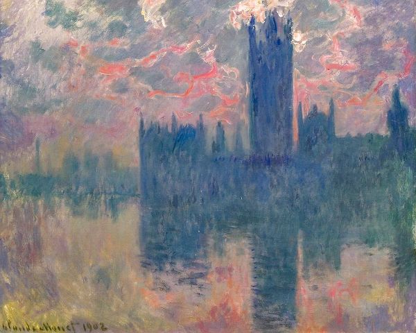 Monet, Claude 작가의 Houses of Parliament-Sunset 1902 작품