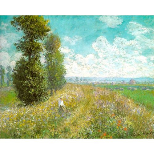 Monet, Claude 작가의 Meadow with Poplars 1875 작품