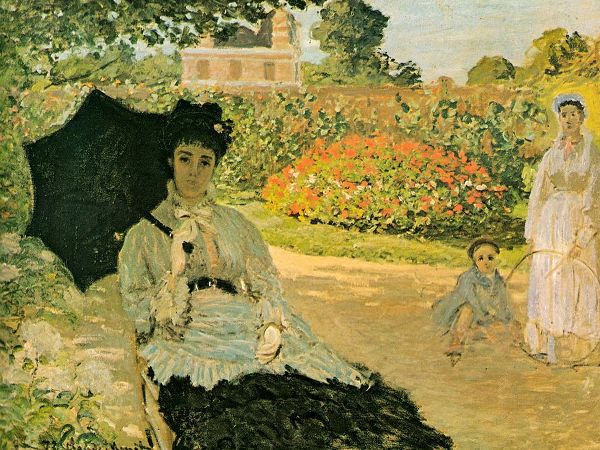 Monet, Claude 작가의 Monets Family in Garden 1873 작품