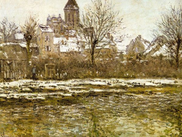 Monet, Claude 작가의 The Church at Vetheuil-snow 1879 작품