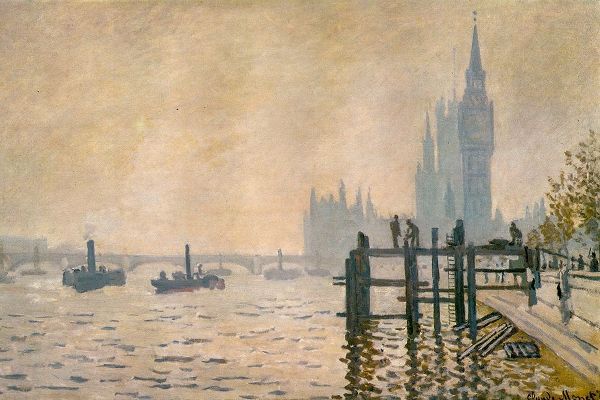 Monet, Claude 작가의 The Thames below Westminster 1871 작품