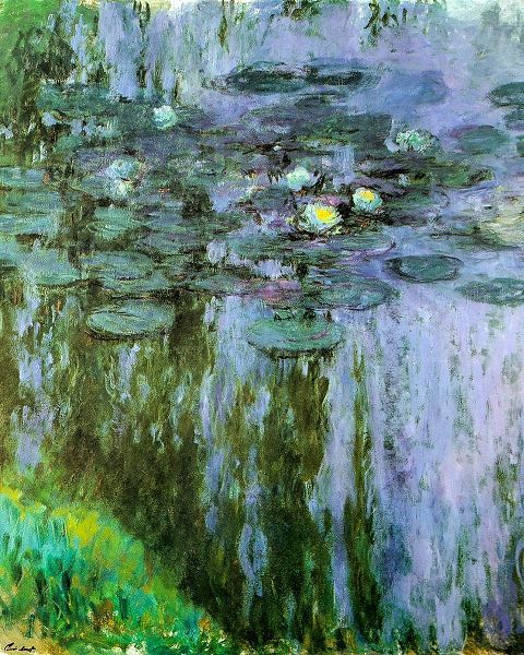 Monet, Claude 작가의 Water-lilies purple-green 1909 작품