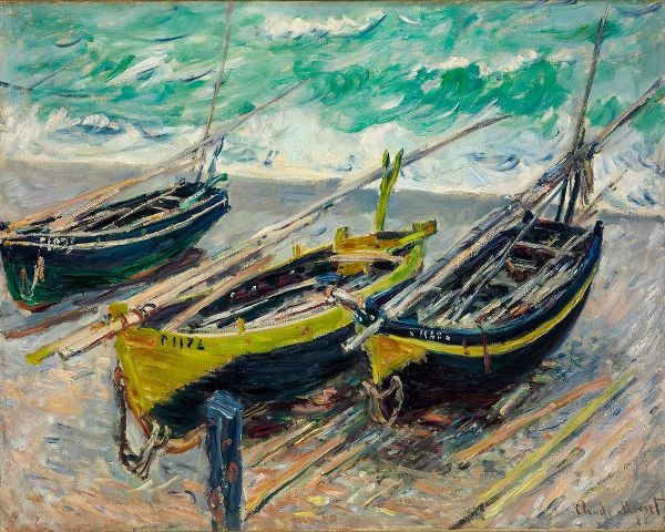 Monet, Claude 작가의 Three Fishing Boats 1886 작품