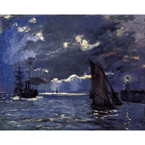 Monet, Claude 작가의 A Seascape-Shipping by Moonlight 1864 작품