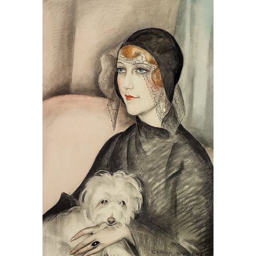 Wegener, Gerda 아티스트의 A young woman wearing a black cloche hat작품입니다.