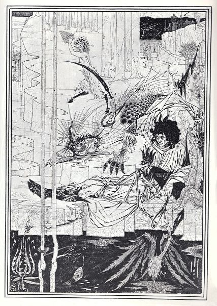 Beardsley, Aubrey 아티스트의 Morte DArthur 1893 - How Arthur saw Beast작품입니다.