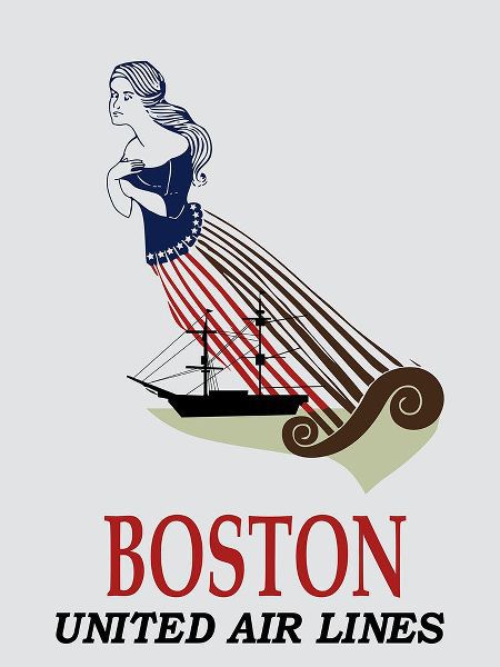 Vintage Travel Posters 아티스트의 Boston Airlines Vintage Poster작품입니다.
