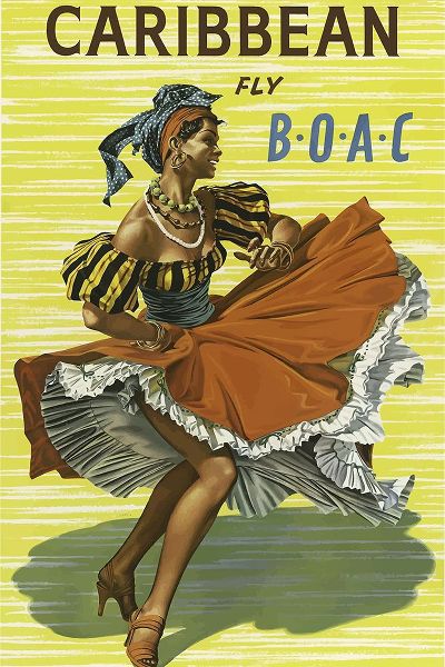 Vintage Travel Posters 아티스트의 Caribbean Air Travel Poster작품입니다.