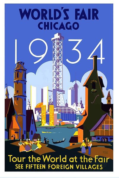 Vintage Travel Posters 아티스트의 Chicago Worlds Fair 1934 Poster작품입니다.