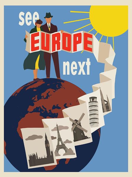 Vintage Travel Posters 아티스트의 Europe Travel Poster작품입니다.