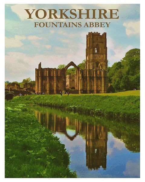 Vintage Travel Posters 아티스트의 Fountains Abbey Yorkshire Poster작품입니다.