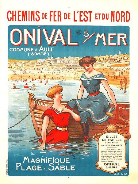 Vintage Travel Posters 아티스트의 Onival Sur Mer-French Vintage Poster작품입니다.