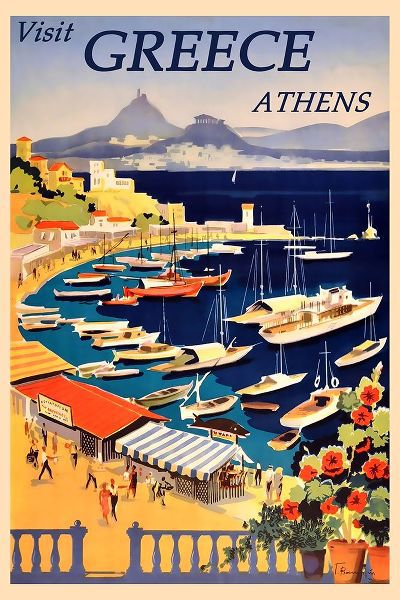 Vintage Travel Posters 아티스트의 Greece Athens Travel Poster작품입니다.