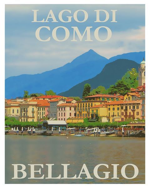 Vintage Travel Posters 아티스트의 Lake Como Italy Travel Poster작품입니다.