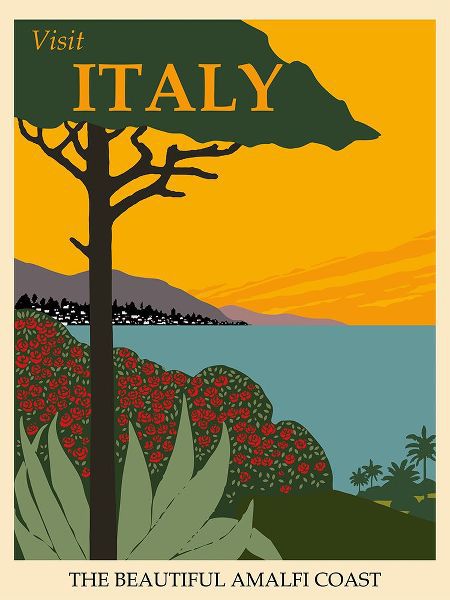 Vintage Travel Posters 아티스트의 Italy Amalfi Coast Vintage Travel작품입니다.
