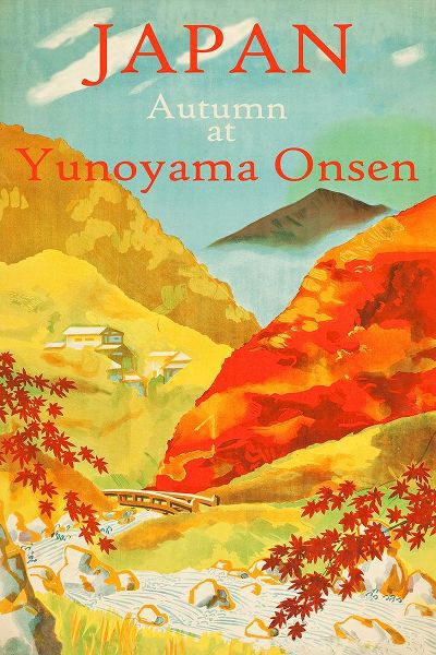 Vintage Travel Posters 아티스트의 Autumn at Yunoyama Onsen Japanese Travel Poster작품입니다.
