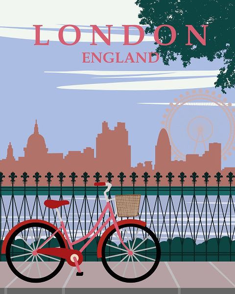 Vintage Travel Posters 아티스트의 London Red Bike Travel Poster작품입니다.