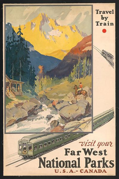 Vintage Travel Posters 아티스트의 Visit National Parks by Train작품입니다.