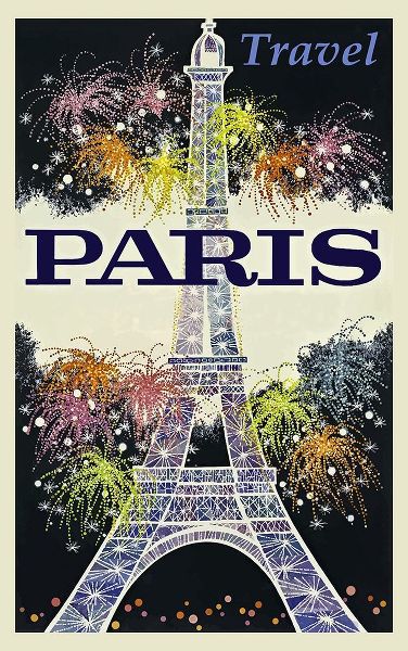 Vintage Travel Posters 아티스트의 Paris France Travel Poster작품입니다.