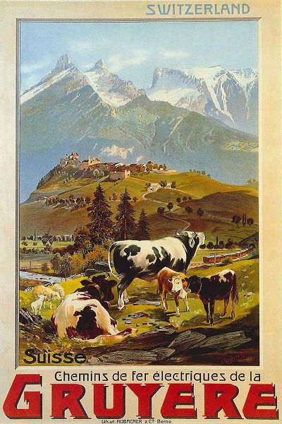 Vintage Travel Posters 아티스트의 Switzerland Travel Poster Gruyere작품입니다.