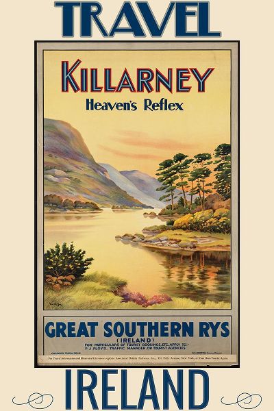 Vintage Travel Posters 아티스트의 Ireland Killarny Travel Poster작품입니다.